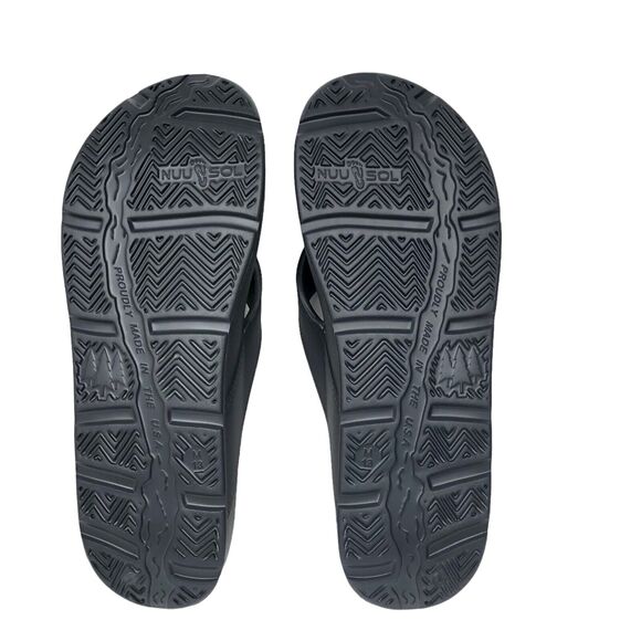 NEW Nuusol Cascade Flip Flops Granite Gray Mens 13 Made in USA - Picture 6 of 8